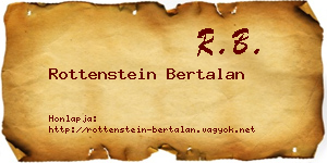Rottenstein Bertalan névjegykártya